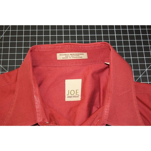 JOE Joseph Abboud / Men's dress button up (Size 15 1/2 32/33) Rust color / 100% - Picture 6 of 13